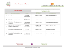 Instituto Hidalguense del Deporte III. DIRECTORIO DE