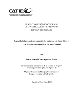 Seguridad alimentaria en comunidades ind&iacute;genas - Revista PAPD