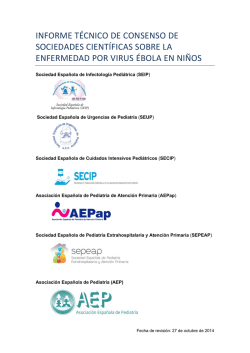 Informe técnico de consenso de sociedades científicas sobre la
