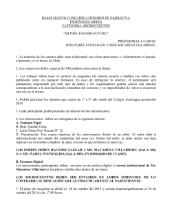 bases quinto concurso literario de narrativa ense&ntilde;anza media