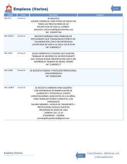 Empleos (Varios) - Amorel Pasto