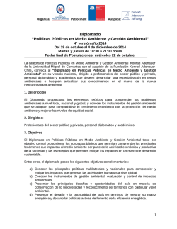 diplomado políticas públicas en medio ambiente y gestión ambiental