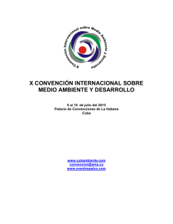 V CONVENCIÓN INTERNACIONALSOBRE MEDIO AMBIENTE Y