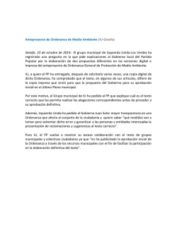 Anteproyecto de Ordenanza de Medio Ambiente - cope madrid sur
