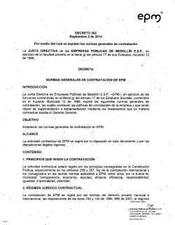 DECRETO 362 Septiembre 2 de 2014 Por medio del cual se - EPM