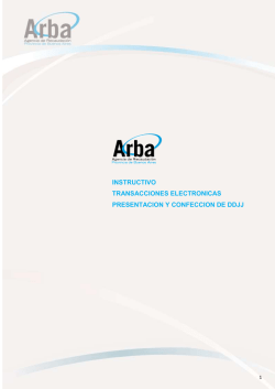 Instructivo transacciones económicas - Arba