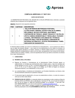 COMPULSA ABREVIADA N º 003/ 2014 - Gobierno de la Provincia