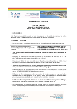Descargue aqu&iacute; el reglamento para los expositores