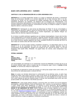 BASES COPA UNIVERSIA 2014 - VARONES - copa universia futbol