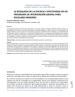 La búsqueda de la eficacia.pdf - Integración Académica en Psicología