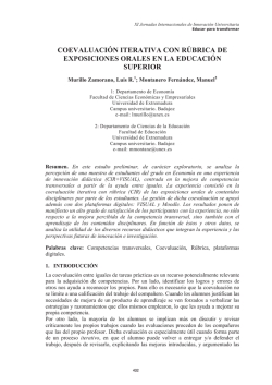 coevaluación iterativa con rúbrica de exposiciones - of ABACUS