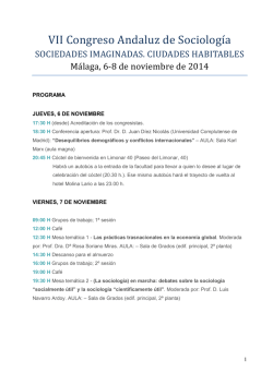 Descargar programa completo - VII Congreso Andaluz de Sociología