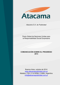 Atacama S.A. de Publicidad Pacto Global de Naciones Unidas para