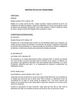 SINOPSIS PEL&Iacute;CULAS TRANSCINEMA - LIMA CULTURA