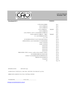 descargar lista de precios - Ca&ntilde;os y Accesorios Oeste