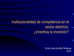 Institucionalidad de competencia en el sector eléctrico - Acolgen