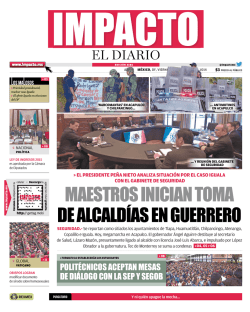 MAESTROS INICIAN TOMA DE ALCALD&Iacute;AS EN - Impacto