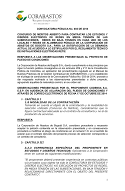 CONVOCATORIA PÚBLICA No. 003 DE 2014 - Corabastos