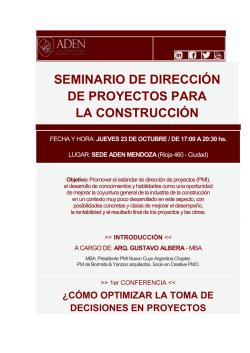 seminario de dirección de proyectos para la - PMI Nuevo Cuyo