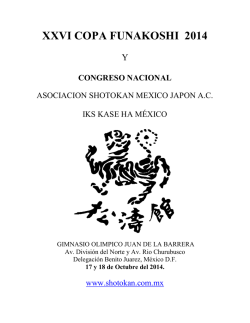 XXVI COPA FUNAKOSHI 2014 - Asociación Shotokan Mexico Japón