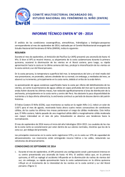 informe técnico enfen n° 09 - 2014