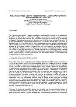 renacimiento del archivo fotográfico de la sociedad científica