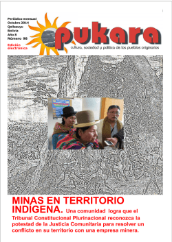 MINAS EN TERRITORIO - PUKARA
