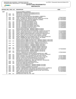 ESTRUCTURA PROGRAMATICA GESTION 2014 - Sigma