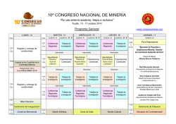 10º CONGRESO NACIONAL DE MINERIA - Congreso Minas