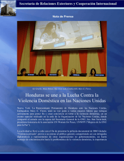 Nueva York. La Representante Permanente de Honduras ante las
