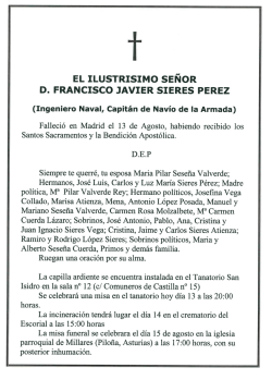 esquela adjunta. - Ingenieros navales