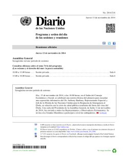 Diario - Organización de Naciones Unidas