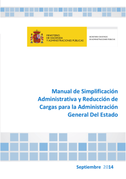 Manual de simplificación administrativa y reducción de cargas para