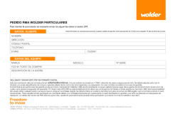 PEDIDO RMA WOLDER PARTICULARES