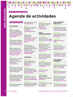 Agenda de actividades - Educación 3.0