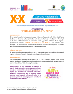 CONCURSO &ldquo;PINTA LA CIENCIA A TU PINTA&rdquo;
