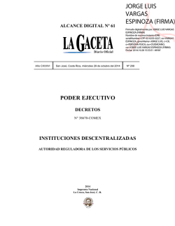 ALCANCE DIGITAL N° 61 a La Gaceta N° 208 de la fecha 29 10 2014