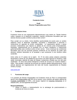Descargue aqu&iacute; los t&eacute;rminos de referencia - Fundaci&oacute;n AVINA