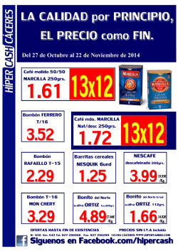 Barritas cereales NESQUIK 6und NESCAFE - Hiper Cash C&aacute;ceres