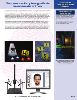 Documentaci&oacute;n y fotograf&iacute;a de la escena del crimen