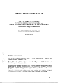 Ficha precontractual de Pagarés Bankinter SA.