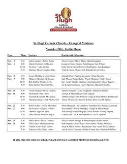 St. Hugh Catholic Church – Liturgical Ministers