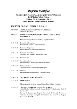 descarga programa pdf - Grupo Español de Dermatopatología