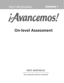 On-level Assessment