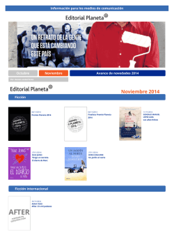 PDF con las novedades de noviembre 2014 para imprimir - Planeta