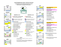 Calendario Escolar Ciclo 2014-2015 - UNPA