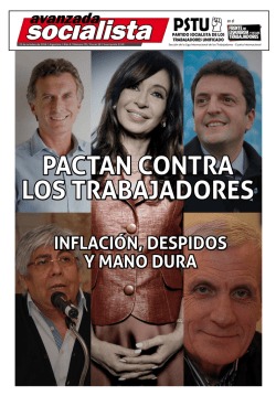 INFLACI&Oacute;N, DESPIDOS Y MANO DURA - PSTU
