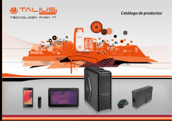 Cat&aacute;logo de productos - Talius