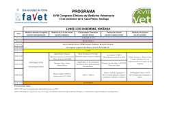 PROGRAMA - XVIII Congreso Chileno de Medicina Veterinaria