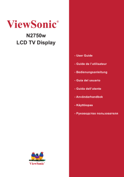 NextVision N2750w-1E User Guide, Spanish - Viewsonic